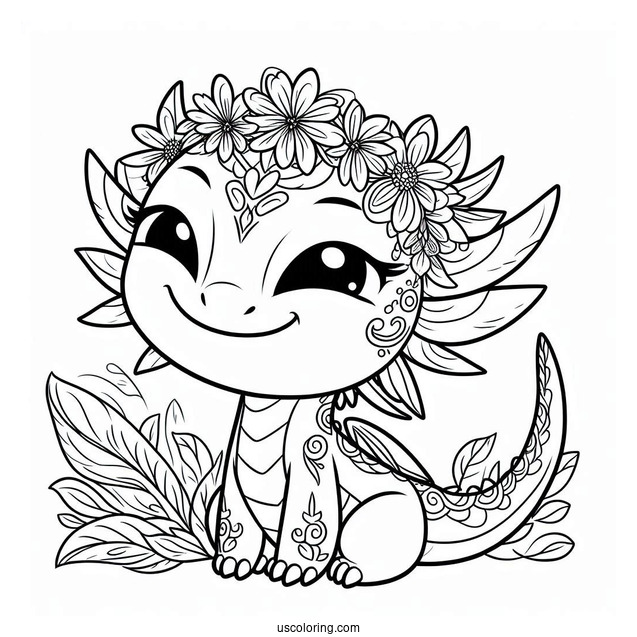 Simple Sisu Smiling Outline Coloring Sheet