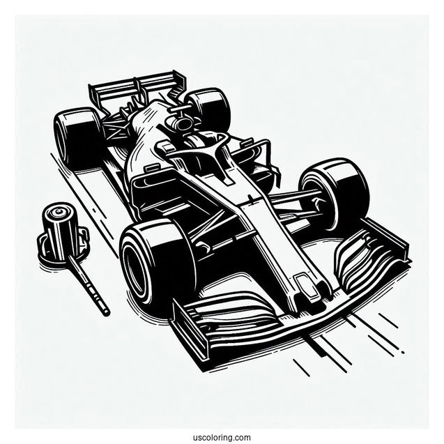 Formula 1 Race Car To Color