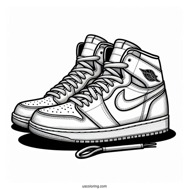 Easy Outline Of Nike Air Jordans For Kids