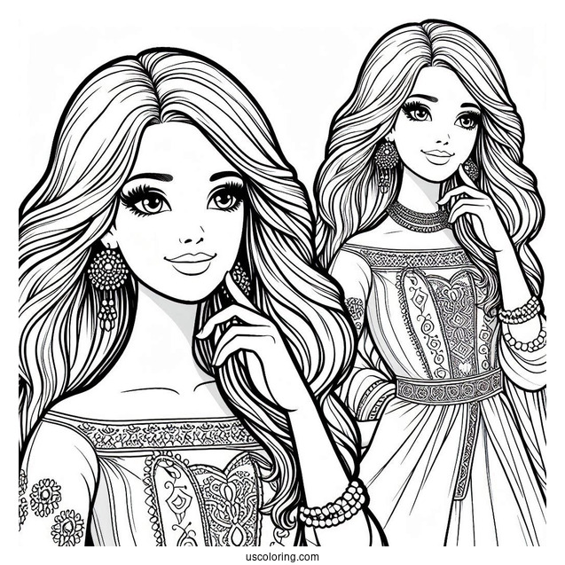 Barbie Kelly Coloring Page For Kids