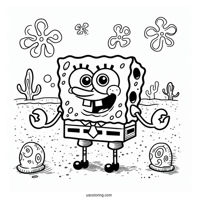 SpongeBob Coloring Page Of Barnacle Boy