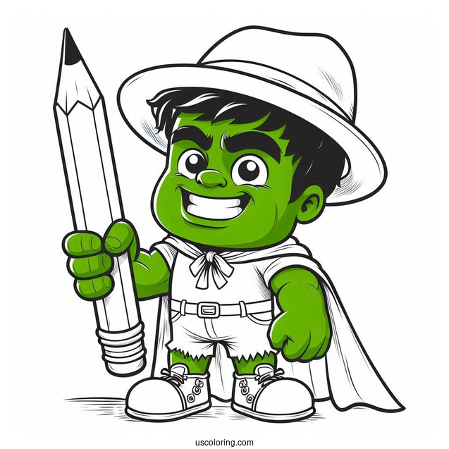 Hulk With The Avengers Coloring Sheet