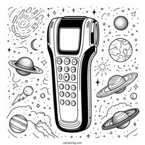 Easy Star Trek Coloring Page Of Tricorder For Kids