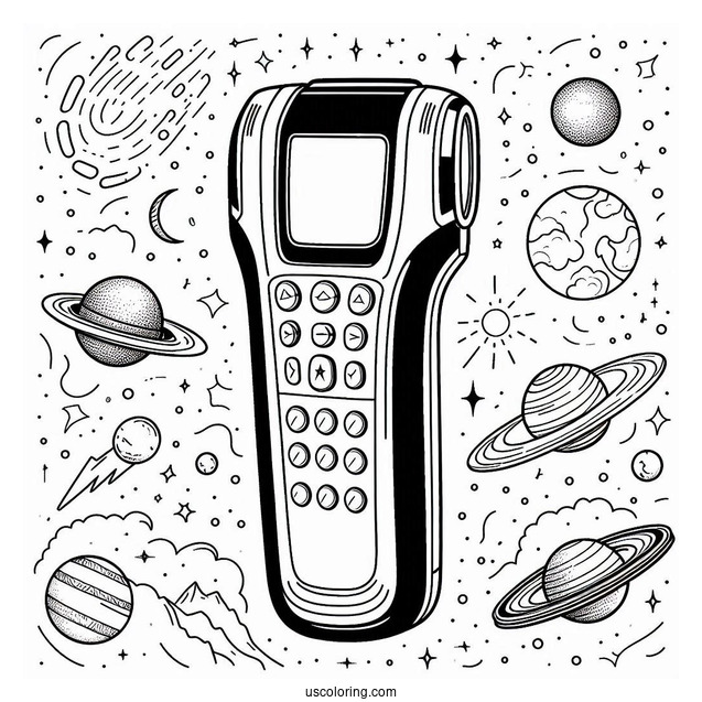 Easy Star Trek Coloring Page Of Tricorder For Kids