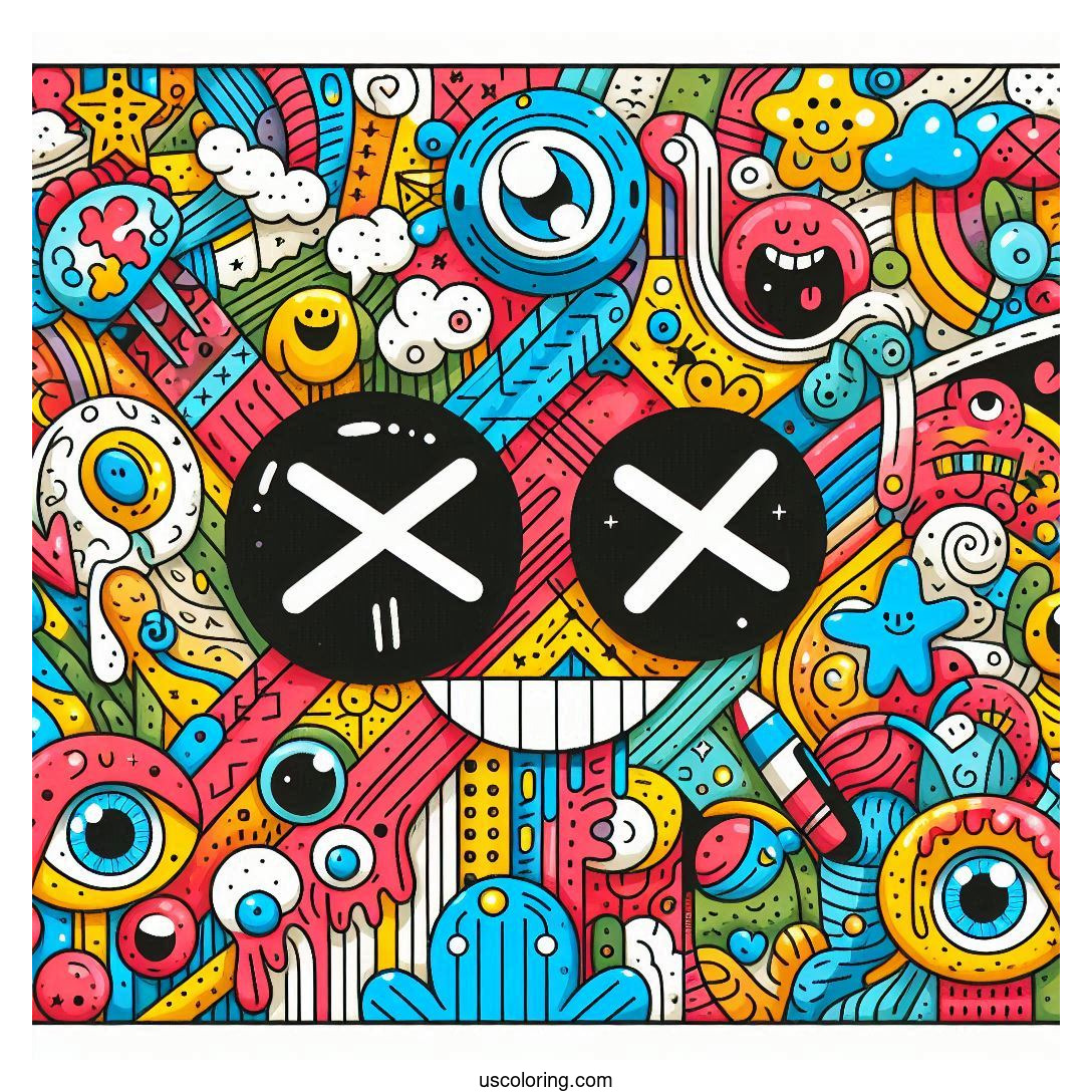KAWS Coloring Pages Featured Image