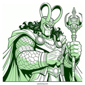Angry Hulk Coloring Page Holding Loki Upside Down