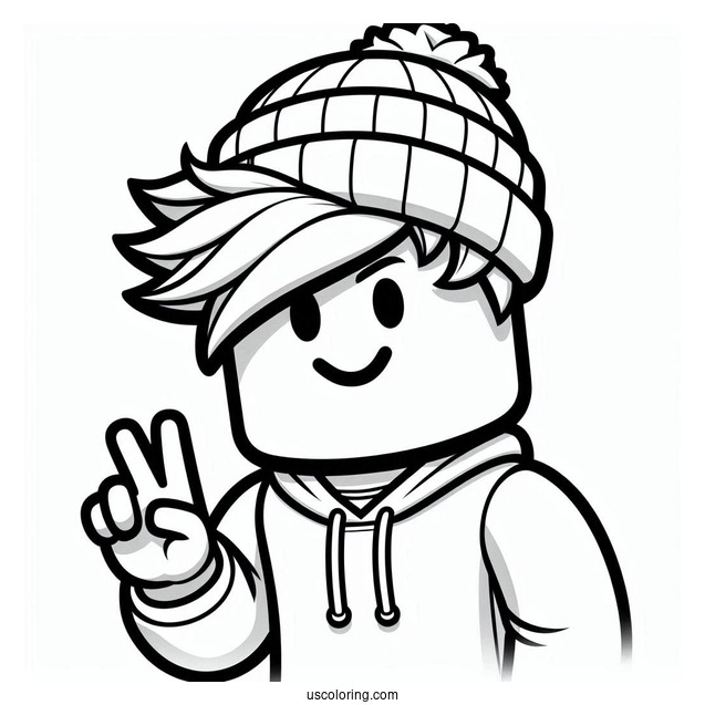 Roblox Guy Coloring Page For Kids