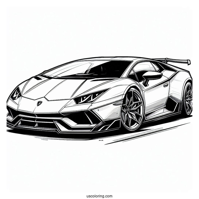Lamborghini Coloring Page