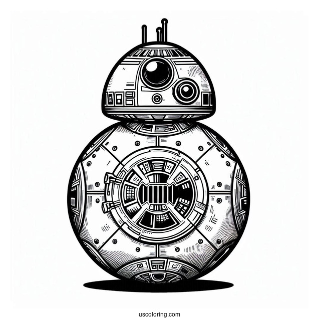 BB8 Star Wars Robot Coloring Page