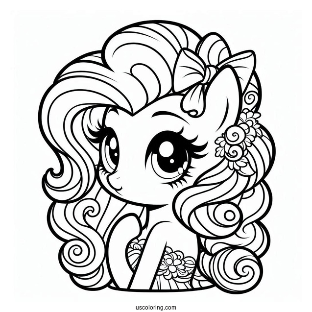 Elegant Pinkie Pie Coloring Page For Kids