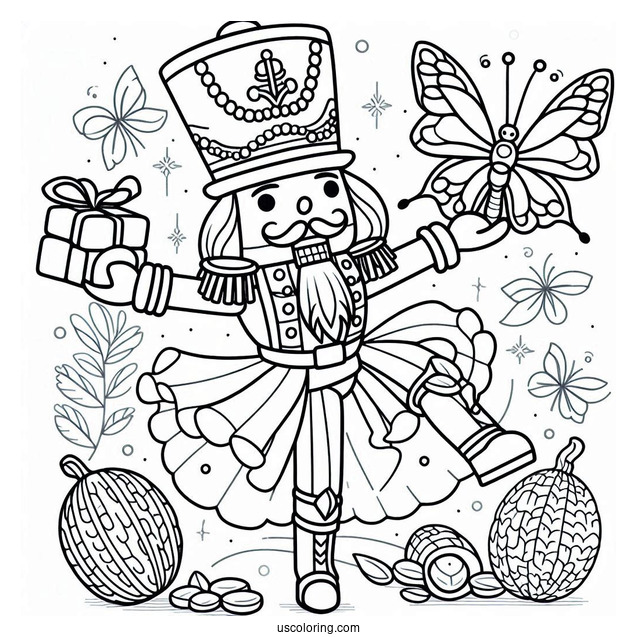 Lego Nutcracker Dancing With Sugar Plum Fairy To Color