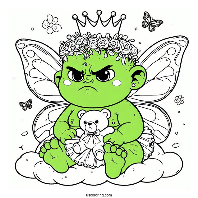 Angry Baby Hulk Coloring Sheet