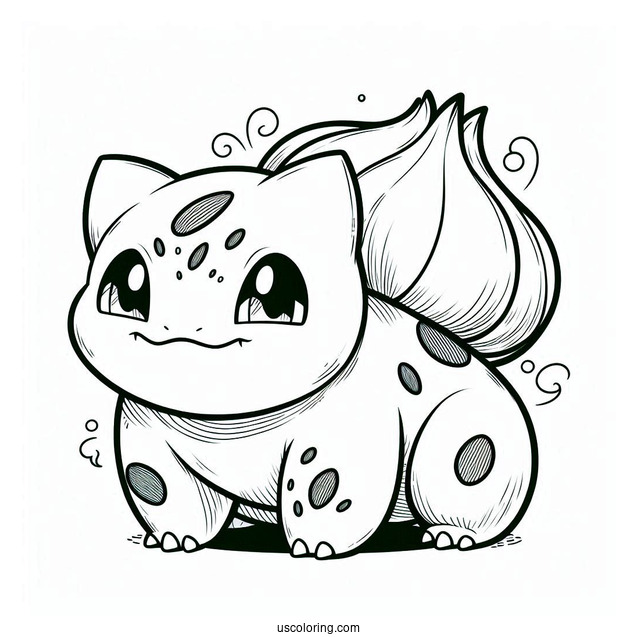 Bulbasaur Coloring Page Pokemon Poster