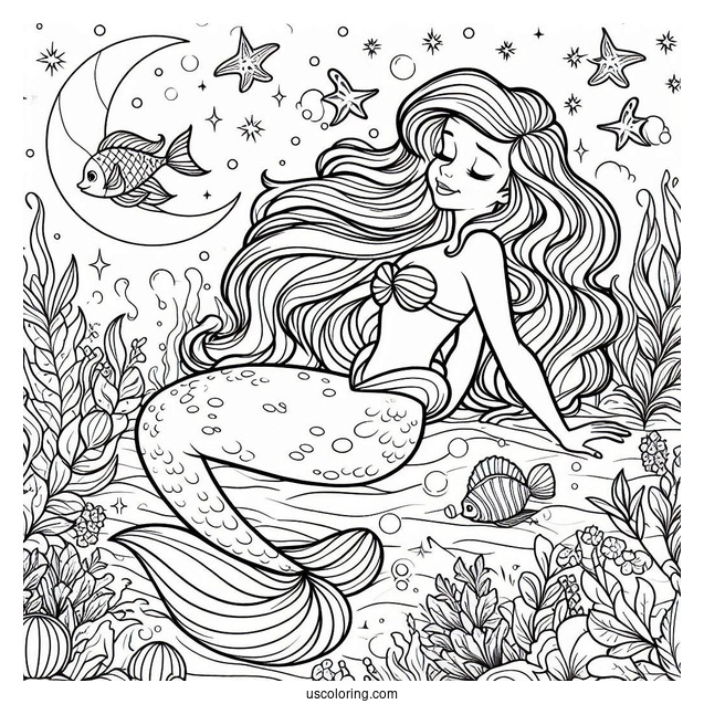 The Little Mermaid Poster Coloring Page