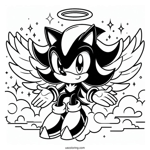 Shadow Coloring Page The Hedgehog In Angel Island