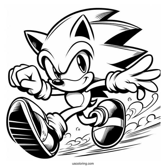 Sonic The Werehog In Fighting Stance Coloring Page