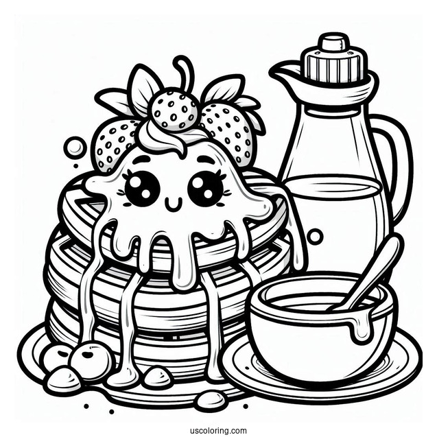 Waffles With Syrup To Color