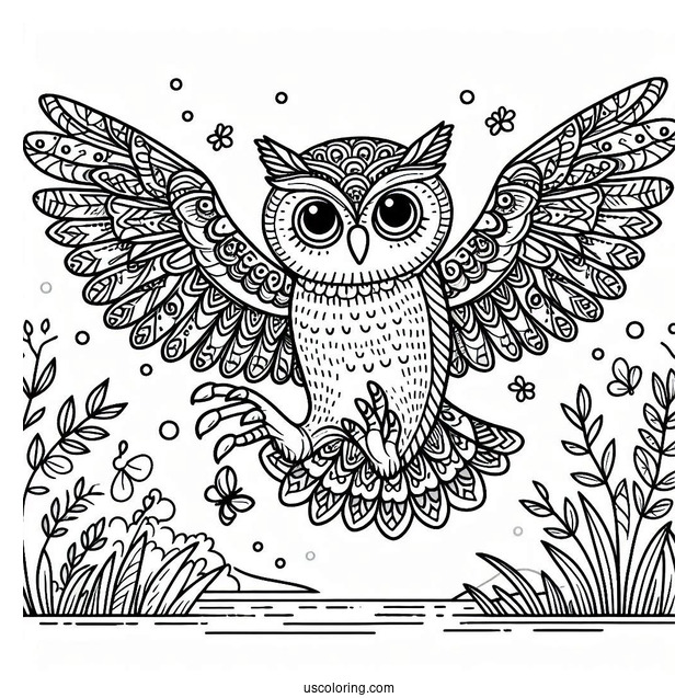 Owl Coming In To Land