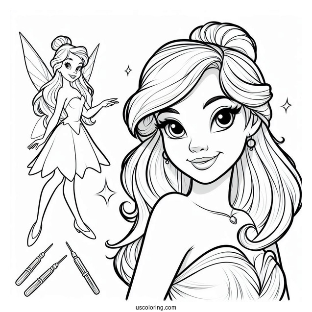 Tinker Bell Coloring In For Kids