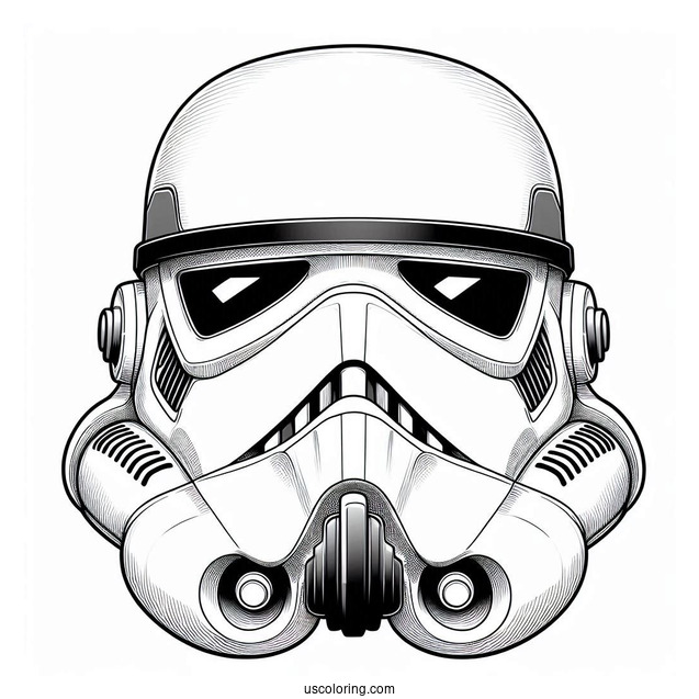 Realistic Stormtrooper Coloring Page Front View