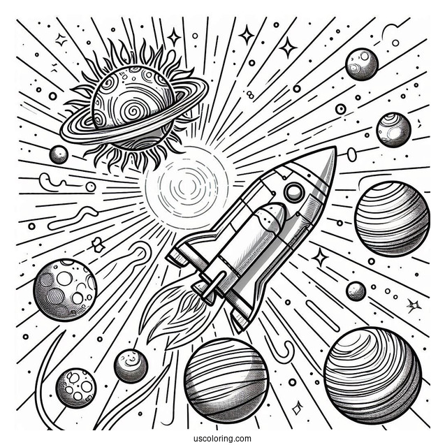 Nasa Rocket Entering Solar System To Color