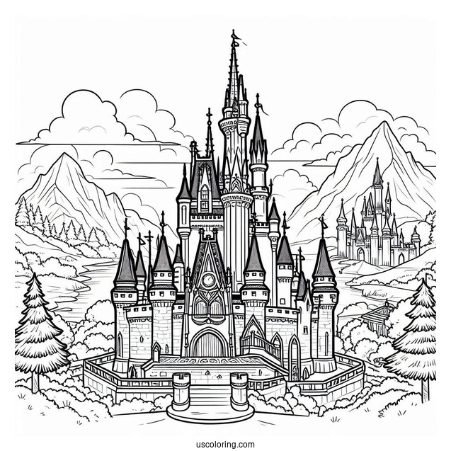 Disney Cinderella Castle Coloring Page