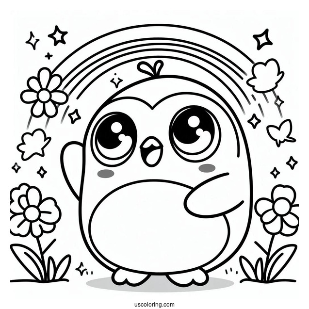 Pororo Coloring Page Of Easy Petty Outline For Preschoolers