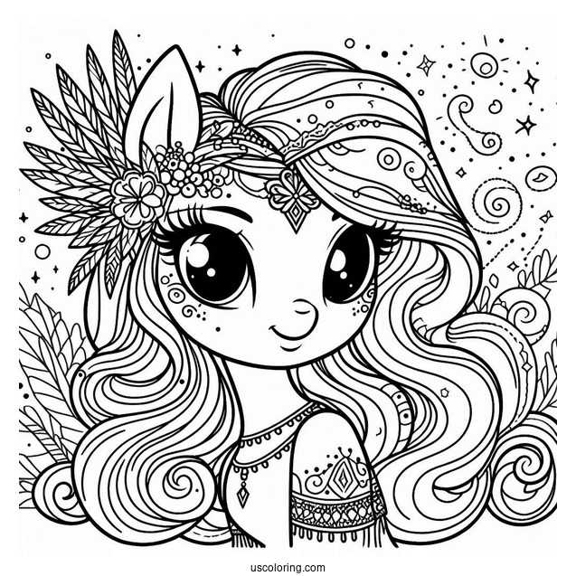 Retro My Little Pony Coloring In For Young Kids