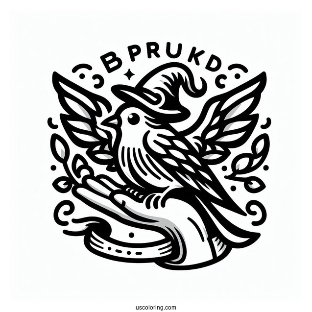 Sprunki Coloring Page Of Logo With Brud, Oren, Sky, Garnold, And Black