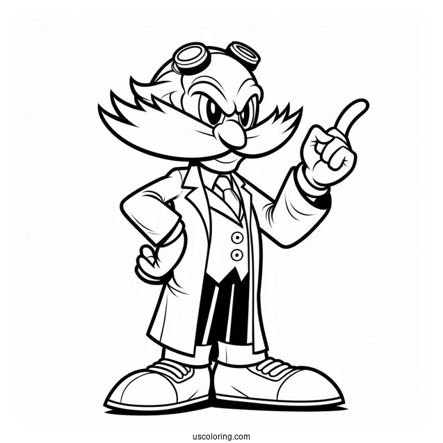 Coloring Page Of Doctor Eggman villain