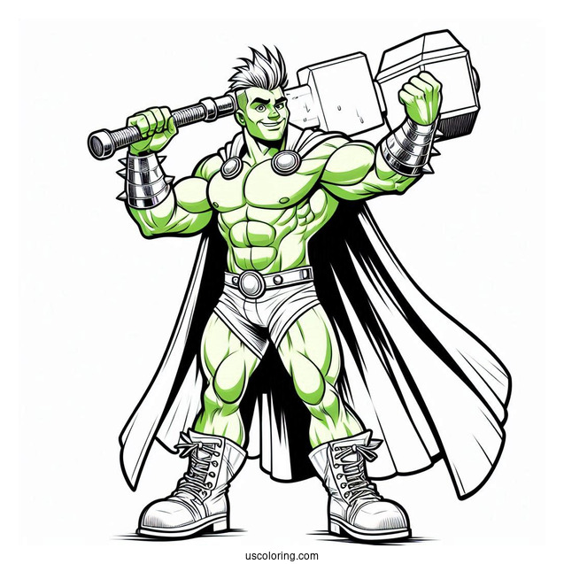 Hulk Smash Coloring Page For Kids
