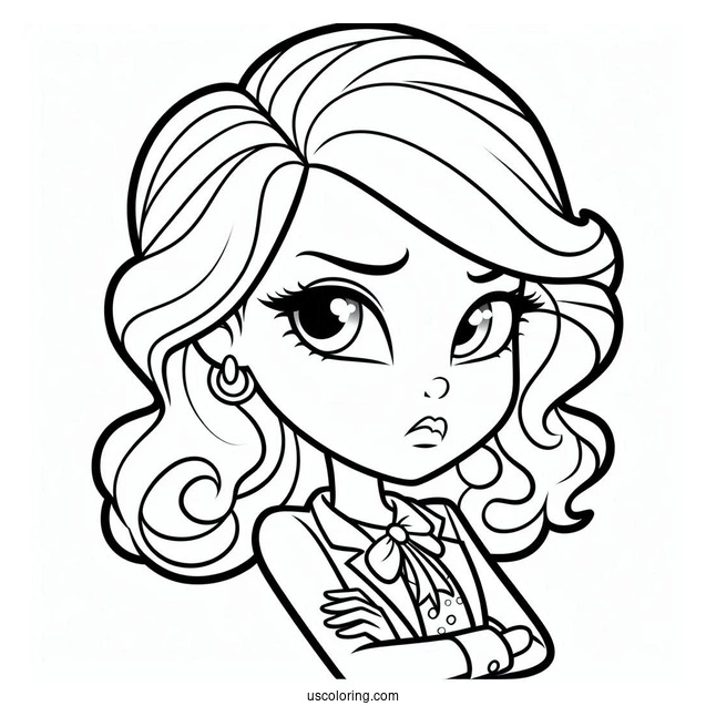 Polly Pocket Coloring Page Of Skeptical Gwen Grande