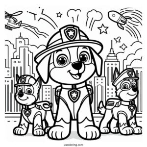 Mighty Pups Super Paws Coloring Sheet