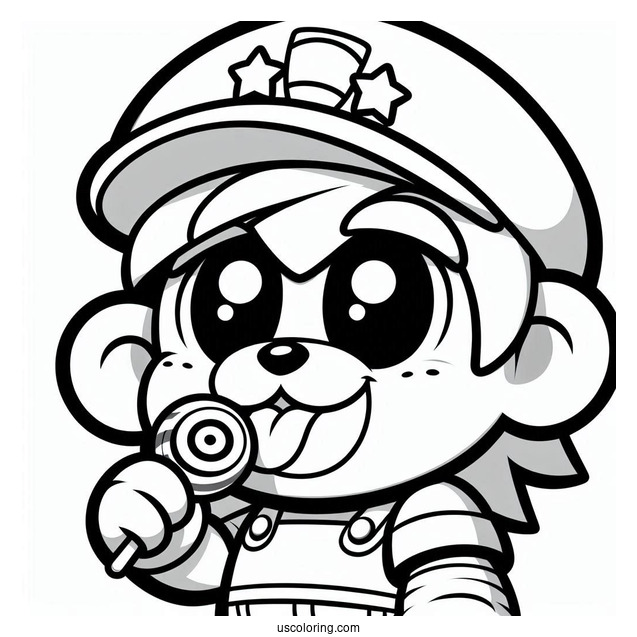 Brawl Stars Coloring Page Of Leon Eating Lollipop