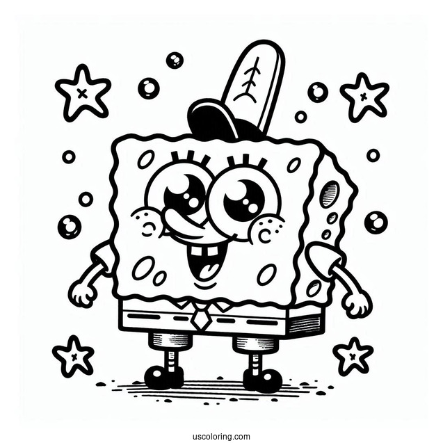 Super Cute And Simple Patrik Coloring Page