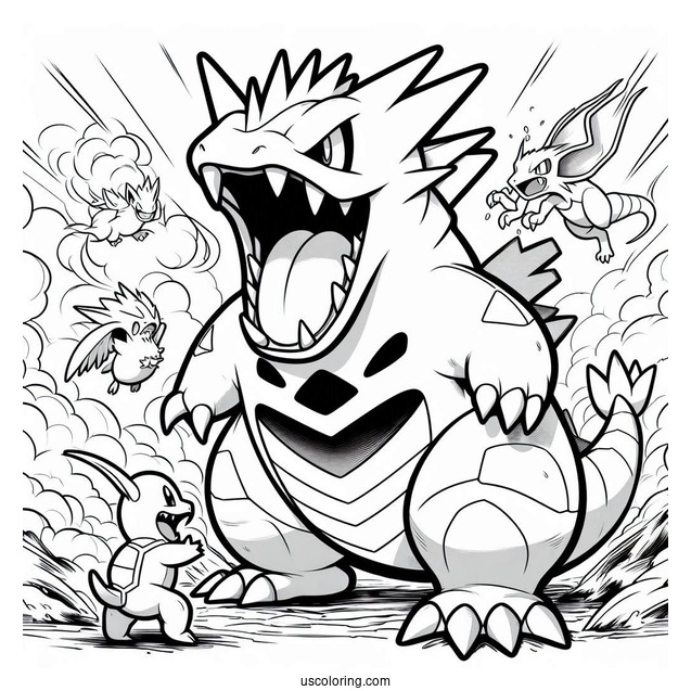Tyranitar Roaring At Enemy