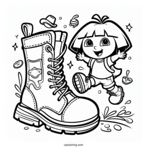 Boots And Dora Having Fun