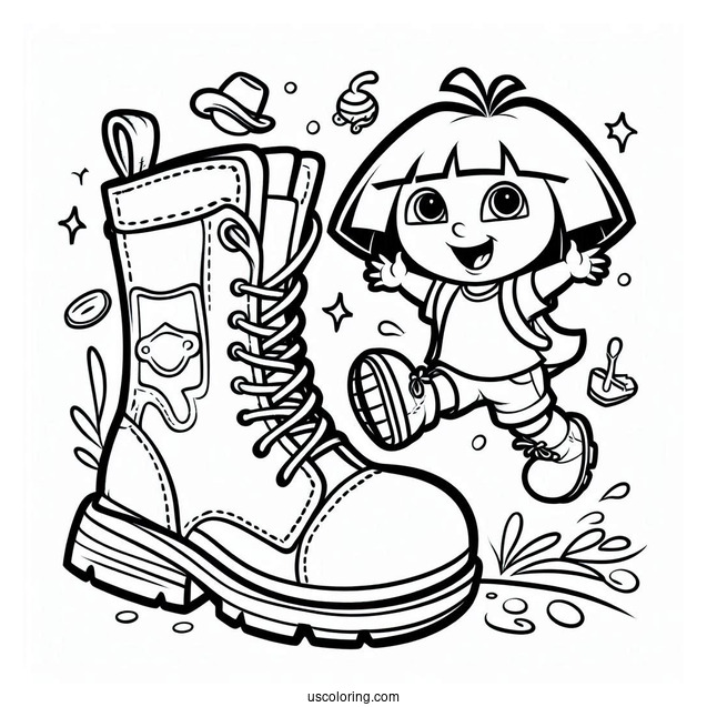 Boots And Dora Having Fun