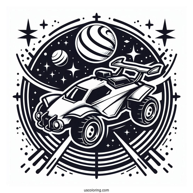 Rocket League Coloring Page Grand Champ Logo