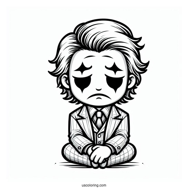 The Joker Sulking In Suit Coloring In