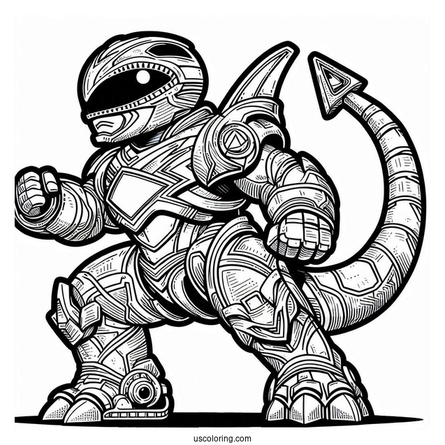 Tricerazord Coloring In For Kids