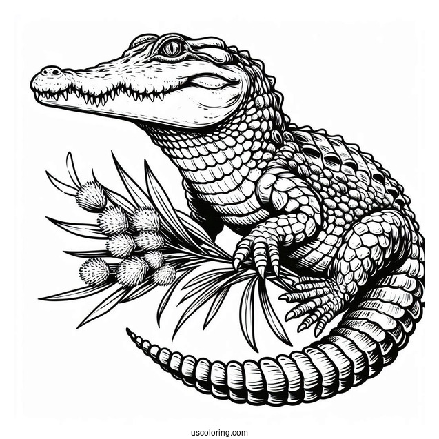 Australian Saltwater Crocodile Coloring Sheet