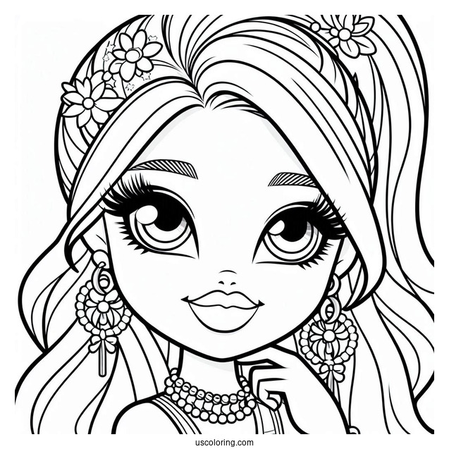 Coloring Page Of Bratz Poster
