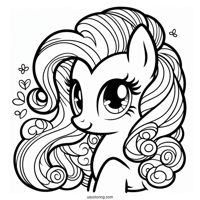 Elegant Pinkie Pie Coloring Page For Kids