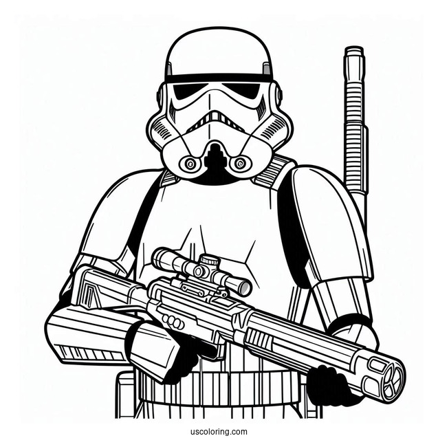 Stormtrooper Coloring Page Of Star Wars Shoretrooper For Kids
