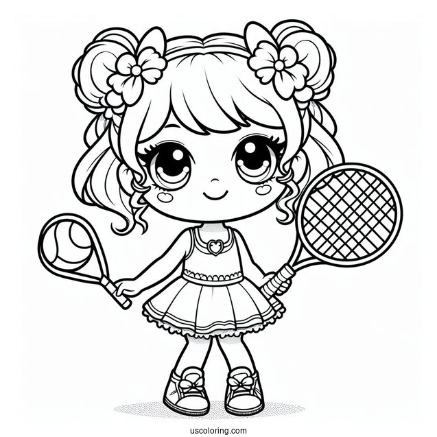 Princess Daisy Coloring Page In Cute Tennis Outfit