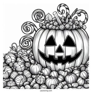 Halloween Jack-O-Lantern Full Of Candy
