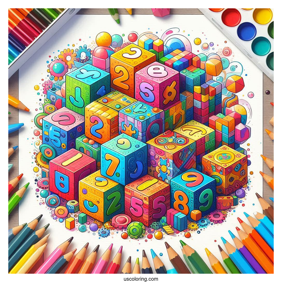 numberblocks coloring pages feature image
