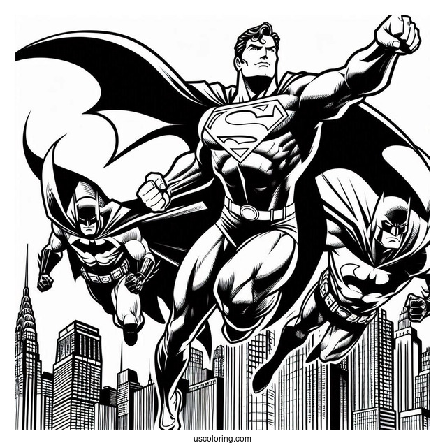 Superman Vs Batman Coloring Page
