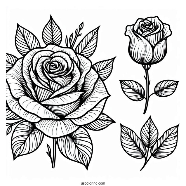 Easy Outline Of a Rose